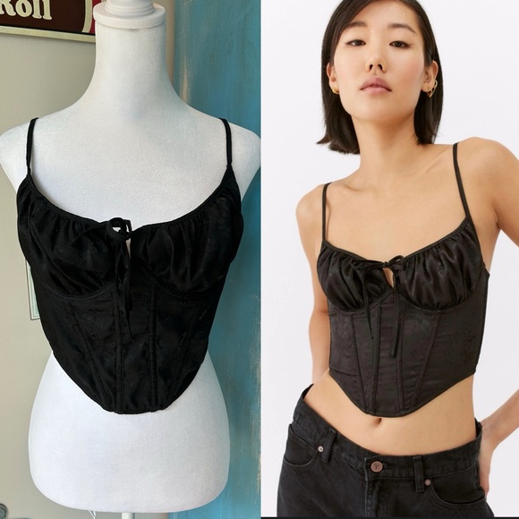 Urban Outfitters Out From Under Devon Satin Corset - Picture 1 of 10